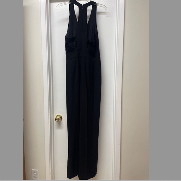 EUC BCBGMAXAZRIA BLACK EMANUEL CUTOUT JUMPSUIT PANTSUIT - Picture 12 of 14